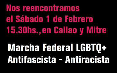 Nos reencontramos en la Marcha Federal Antifascista y Antirracista Orgullo LGBTTI